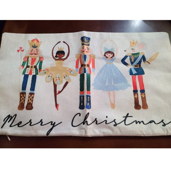 Nutcracker Pillow Cover Decorative Case Accent Xmas Holiday Home Christmas Decor - Picture 6 of 14